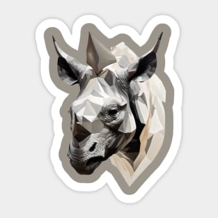 Black rhino head Sticker